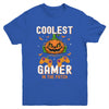 Kids Halloween Coolest Gamer In The Patch Boys Girls Pumpkin Youth Shirt | siriusteestore