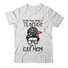 Kinda Busy Being A Teacher And A Cat Mom Shirt & Tank Top | siriusteestore