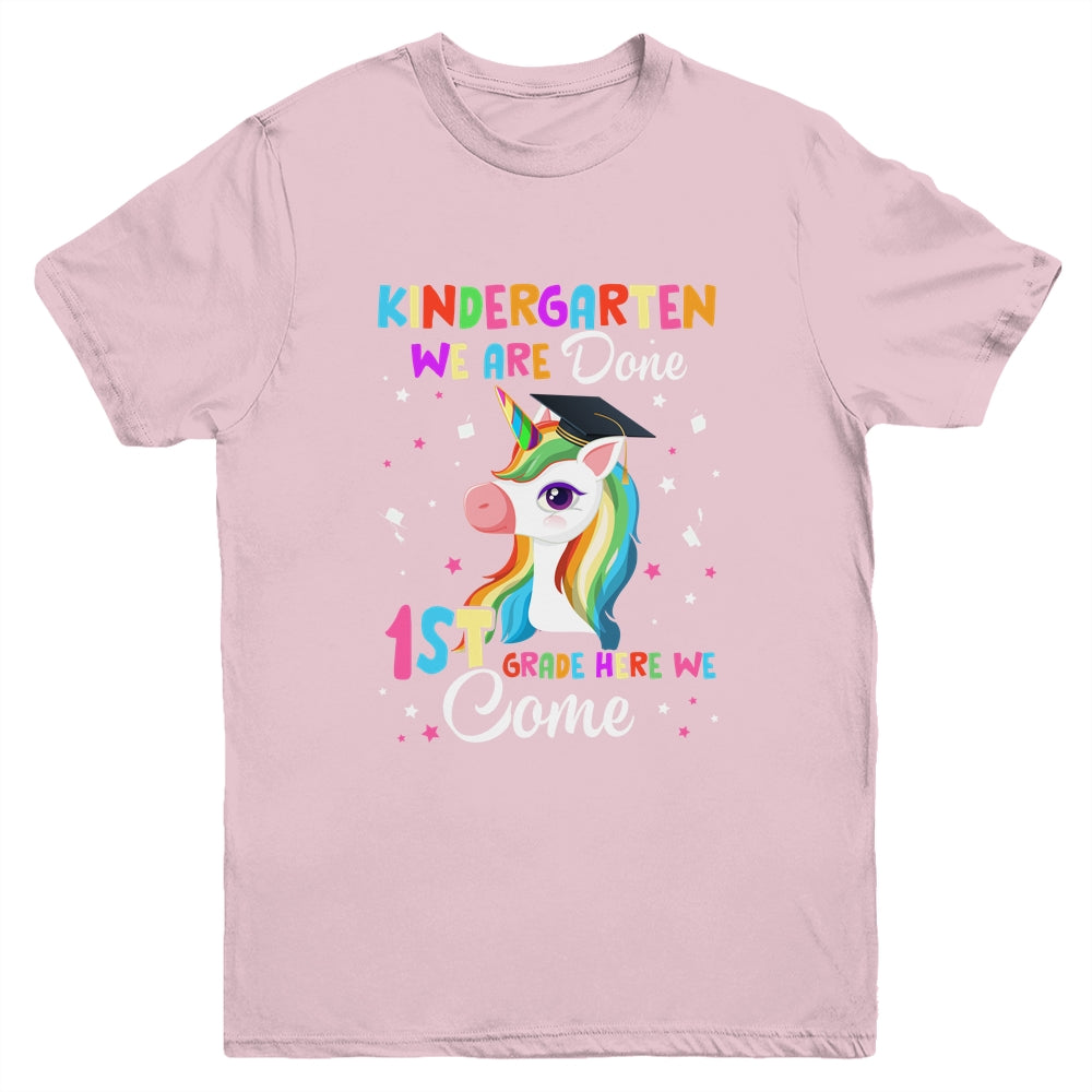 Kindergarten Graduation Magical Unicorn For Kids Girls Youth Shirt | siriusteestore