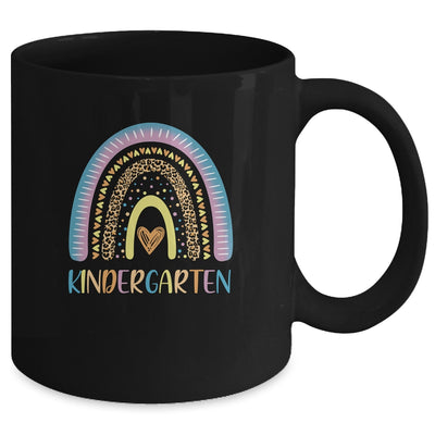 Kindergarten Rainbow Leopard Girls Teacher Team Kindergarten Mug | siriusteestore