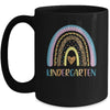 Kindergarten Rainbow Leopard Girls Teacher Team Kindergarten Mug | siriusteestore