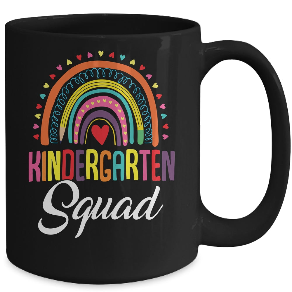 Kindergarten Squad Team For First Day Of School Teacher Kids Mug | siriusteestore