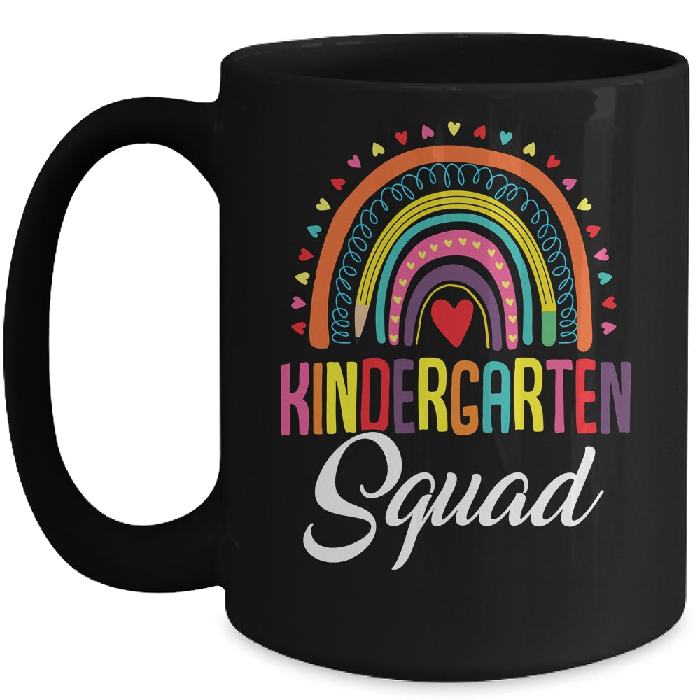 Kindergarten Squad Team For First Day Of School Teacher Kids Mug | siriusteestore