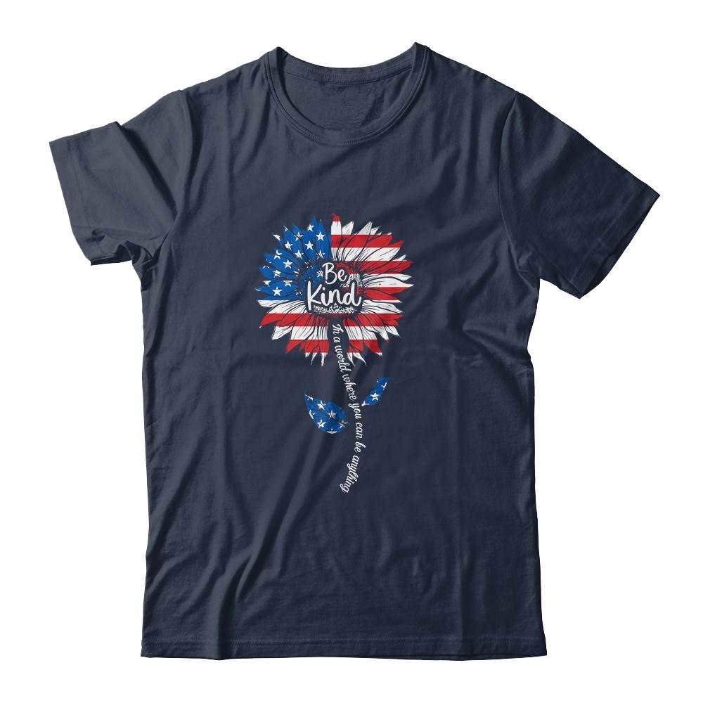 Kindness Sunflower Flag 4th July Patriotic Sunflower Shirt & Tank Top | Siriustee.com