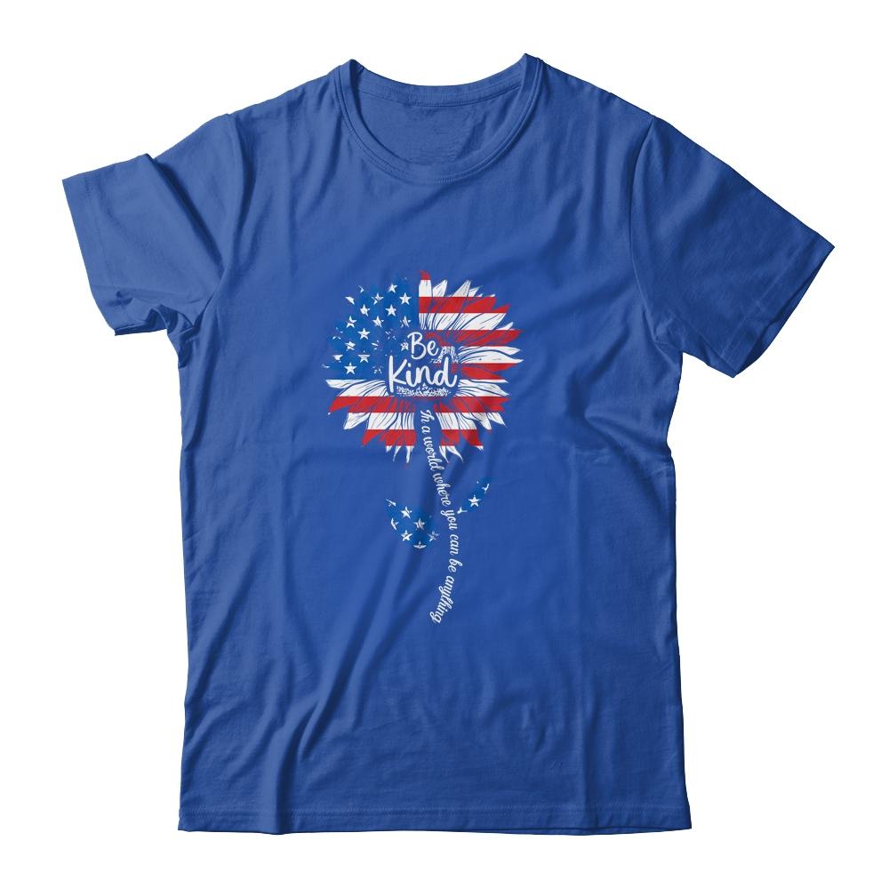 Kindness Sunflower Flag 4th July Patriotic Sunflower Shirt & Tank Top | Siriustee.com