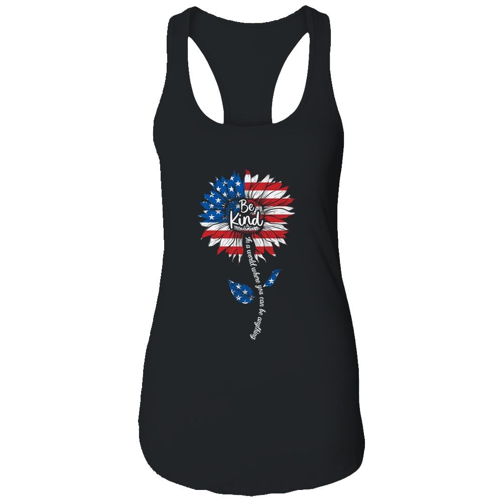 Kindness Sunflower Flag 4th July Patriotic Sunflower Shirt & Tank Top | Siriustee.com