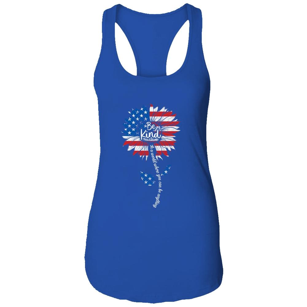 Kindness Sunflower Flag 4th July Patriotic Sunflower Shirt & Tank Top | Siriustee.com