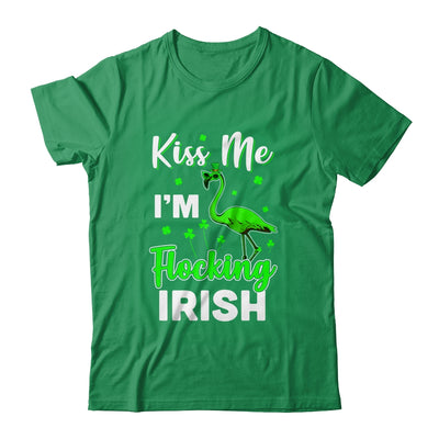 Kiss Me I'm Flocking Irish Green Flamingo St Patrick's Day Shirt & Hoodie | siriusteestore