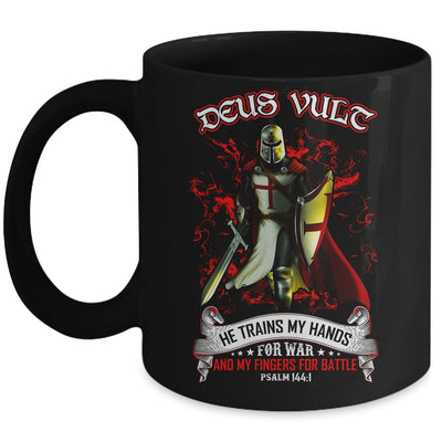 Knight Templar Deus Vult He Trains My Hands For War Mug | siriusteestore