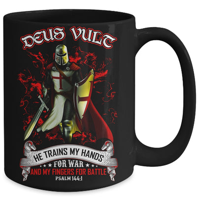 Knight Templar Deus Vult He Trains My Hands For War Mug | siriusteestore