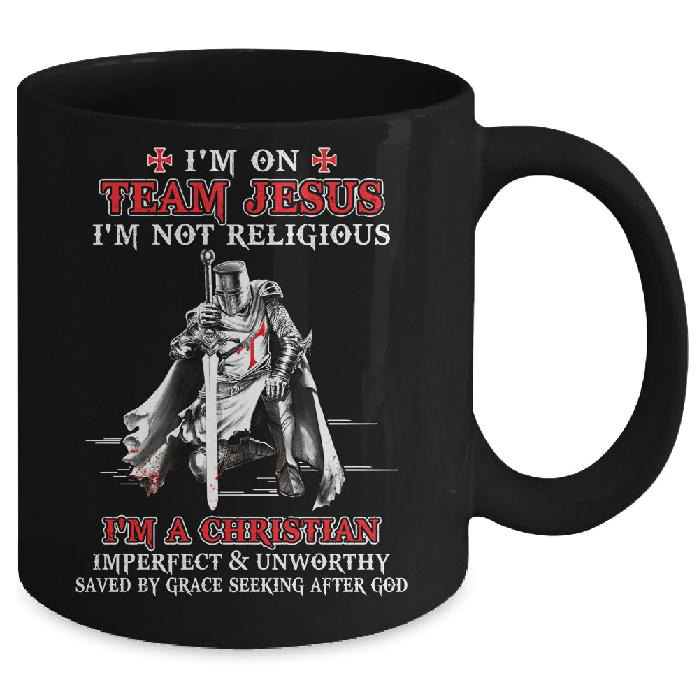 Knight Templar I'm On Team Jesus I'm Not Religious Mug | siriusteestore