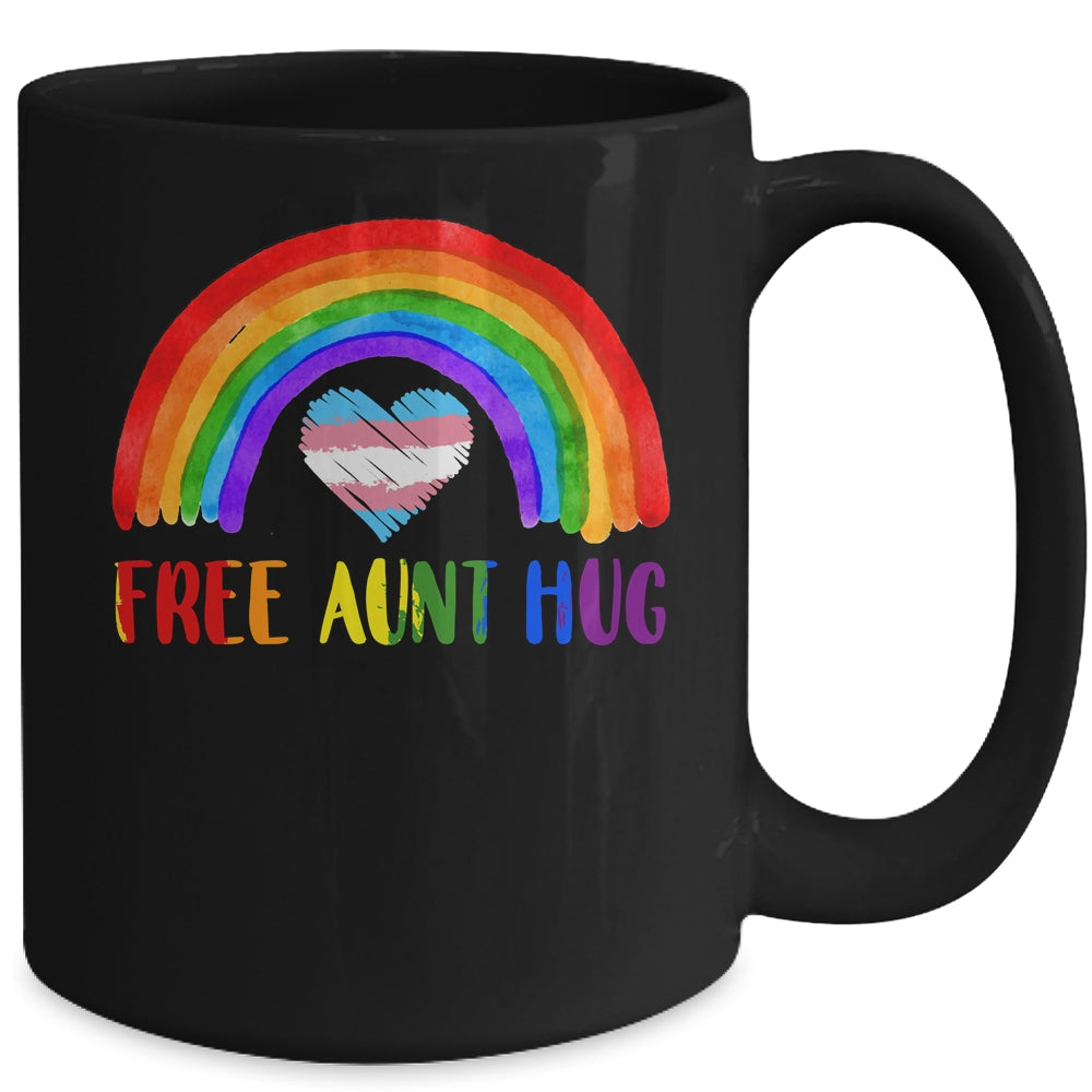 LGBTQ Free Aunt Hugs Gay Pride LGBT Rainbow Mother's Day Mug | siriusteestore