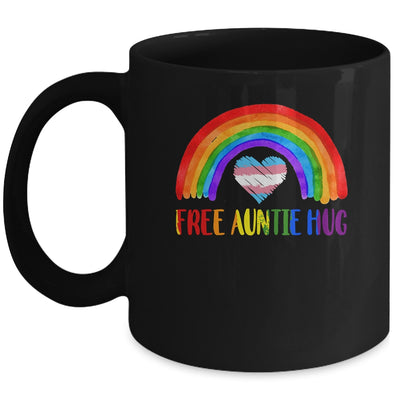 LGBTQ Free Auntie Hugs Gay Pride LGBT Rainbow Mother's Day Mug | siriusteestore