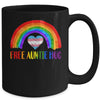 LGBTQ Free Auntie Hugs Gay Pride LGBT Rainbow Mother's Day Mug | siriusteestore
