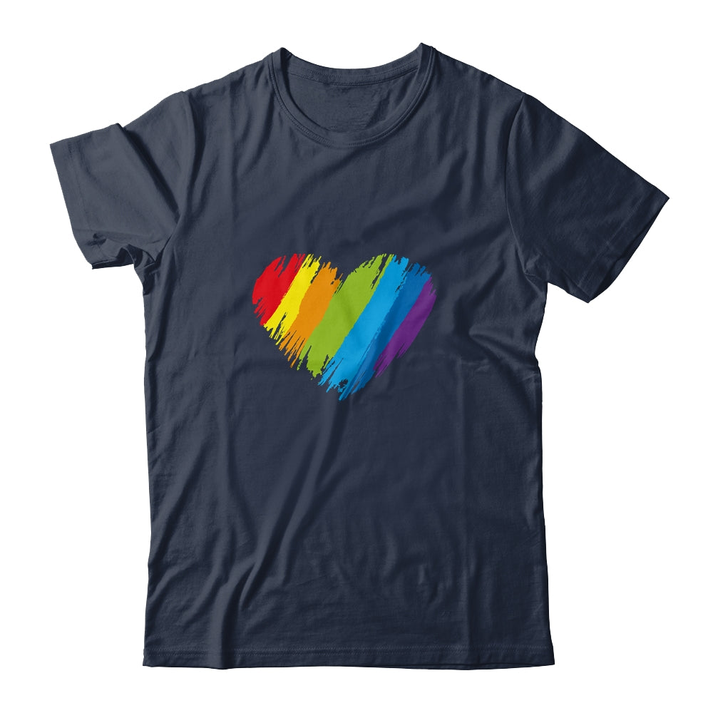 LGBT Gay Pride Flag Heart LGBTQ Shirt & Tank Top | siriusteestore