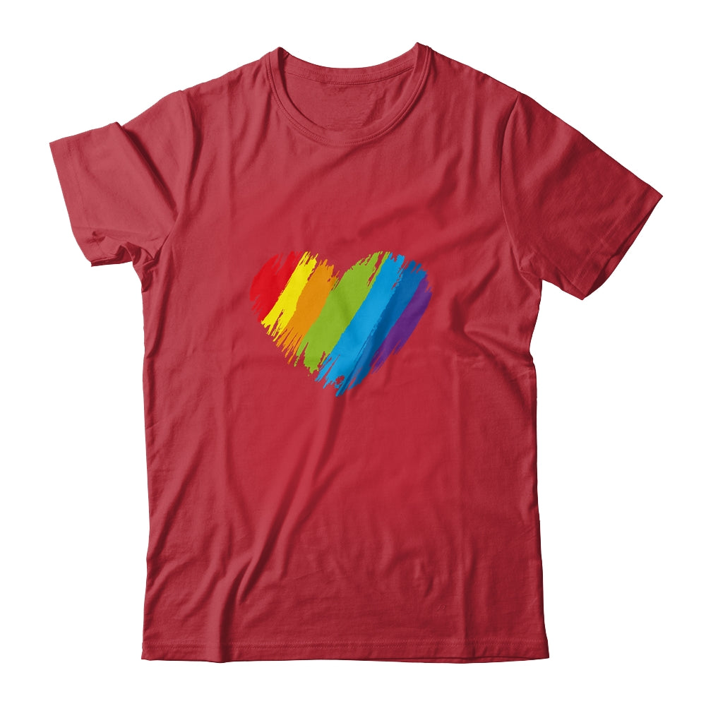 LGBT Gay Pride Flag Heart LGBTQ Shirt & Tank Top | siriusteestore