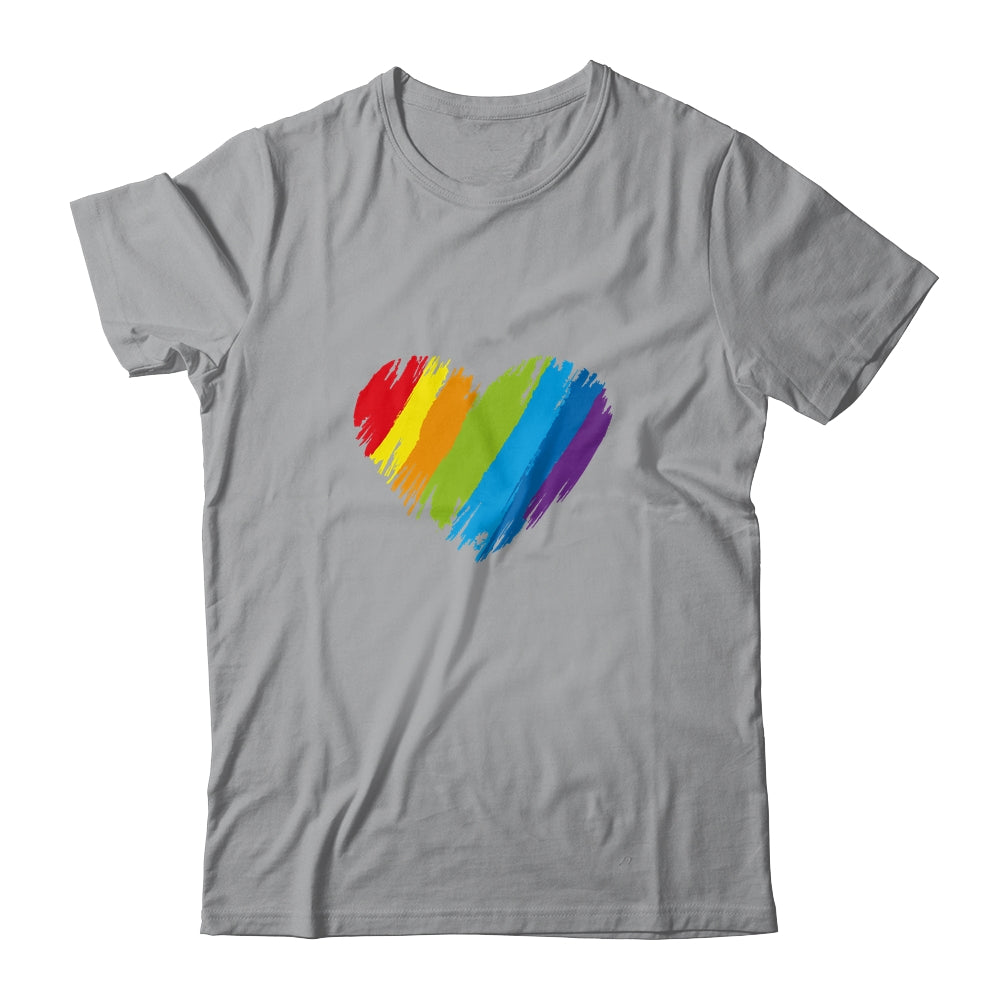 LGBT Gay Pride Flag Heart LGBTQ Shirt & Tank Top | siriusteestore