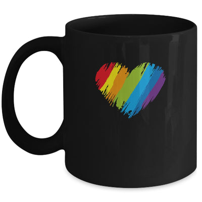 LGBT Gay Pride Flag Heart LGBTQ Mug | siriusteestore