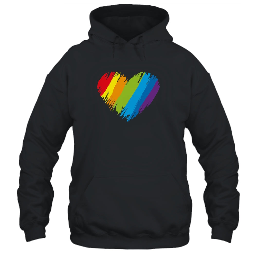 LGBT Gay Pride Flag Heart LGBTQ Shirt & Tank Top | siriusteestore