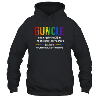 LGBT Gay Pride Guncle Definition Rainbow Uncle Lover Support Shirt & Hoodie | Siriustee.com