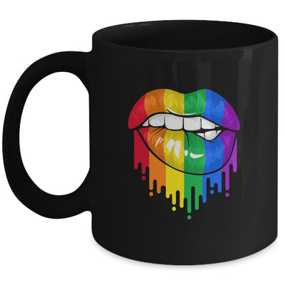 LGBT Rainbow Shirt Lips Pride Gay Homosexual Lesbian Mug | siriusteestore
