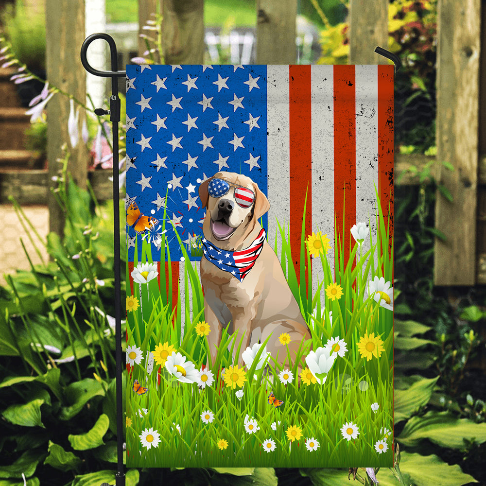 Labrador American USA Flag 4th of July Dog Lover On Independence Day | siriusteestore