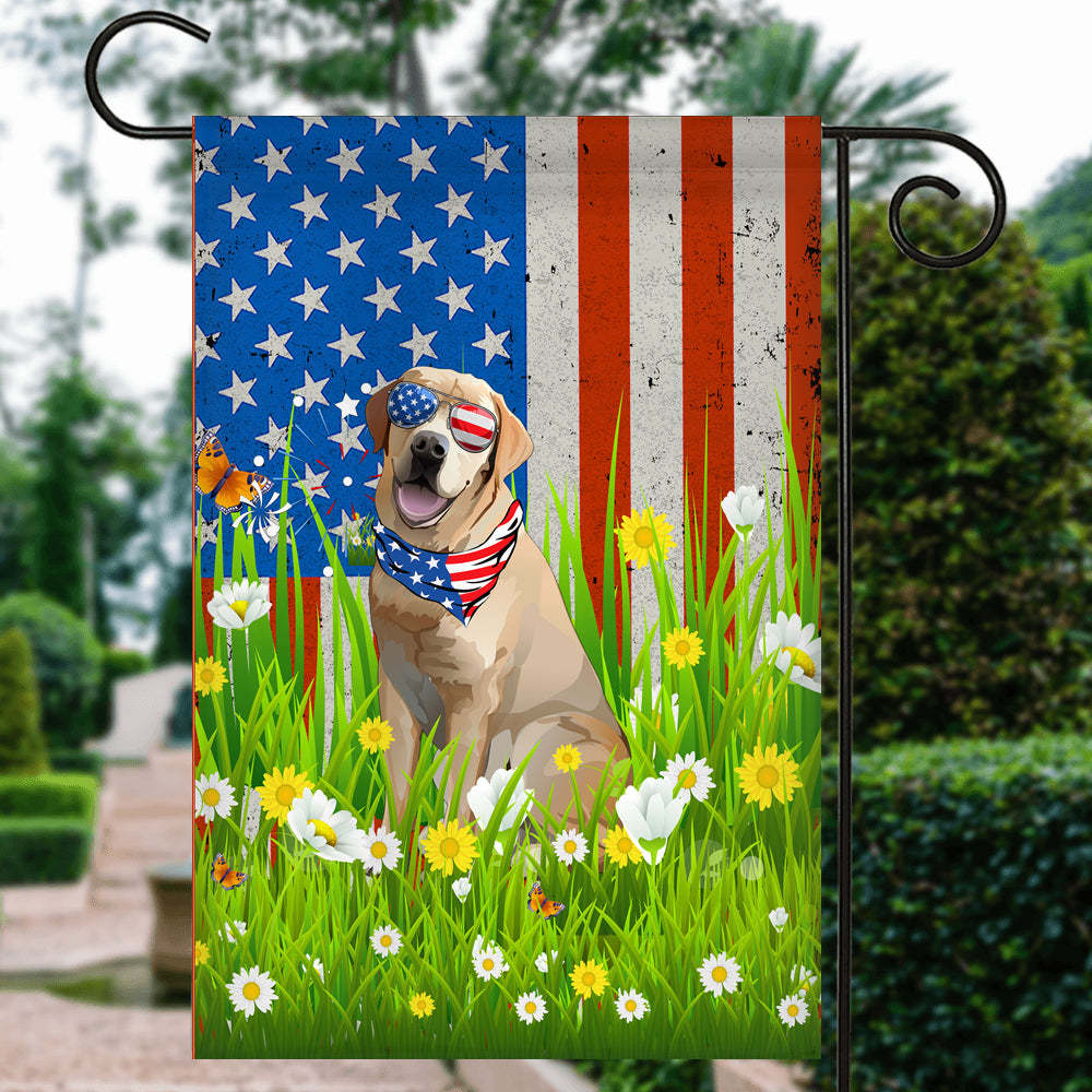 Labrador American USA Flag 4th of July Dog Lover On Independence Day | siriusteestore