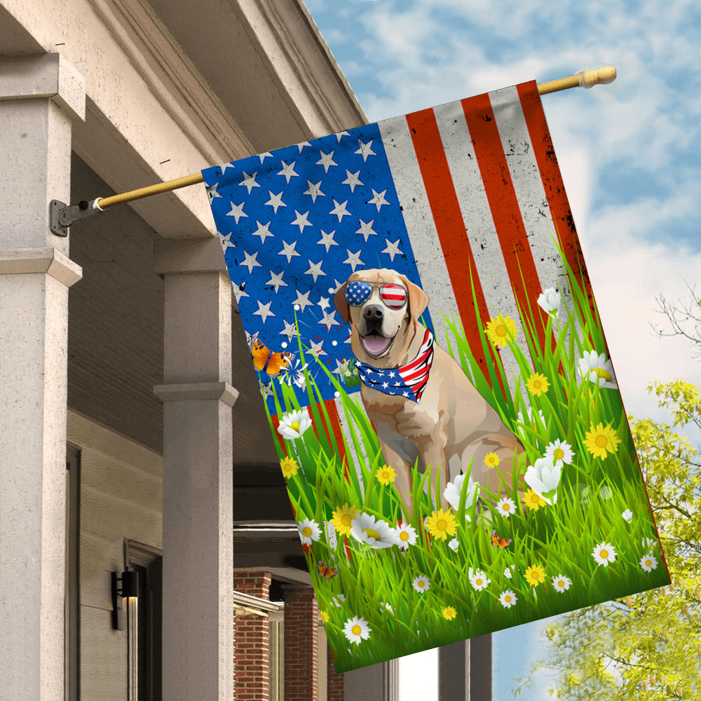 Labrador American USA Flag 4th of July Dog Lover On Independence Day | siriusteestore