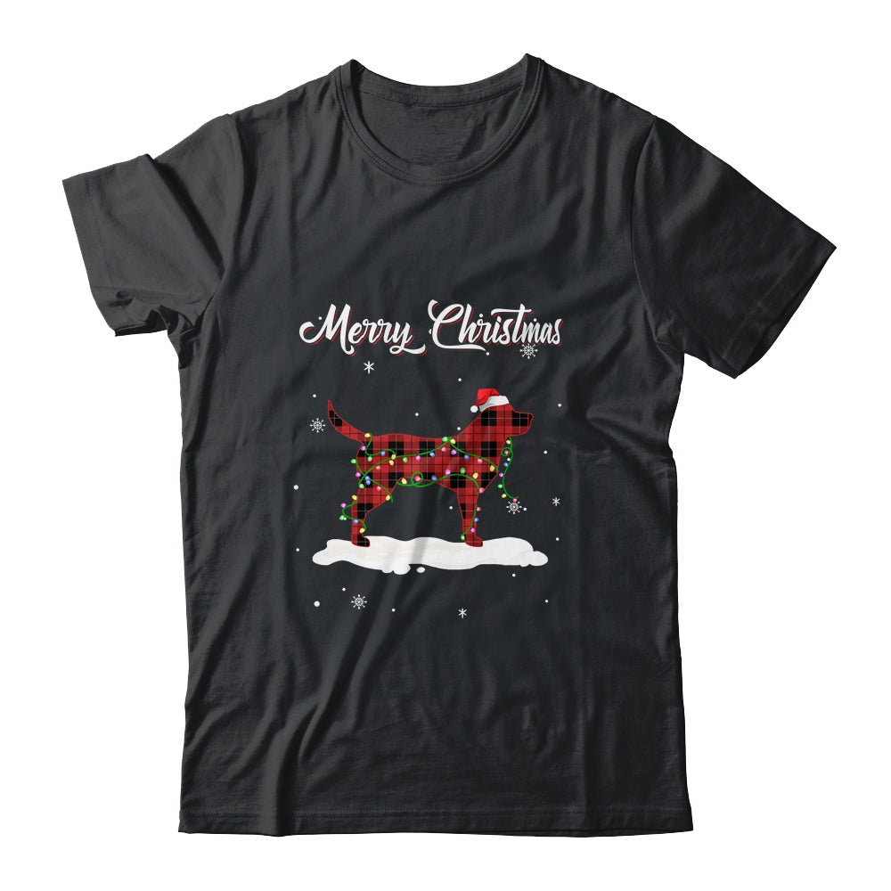 Labrador Christmas Red Plaid Dog Lover Pajama Family Gift Shirt & Sweatshirt | siriusteestore
