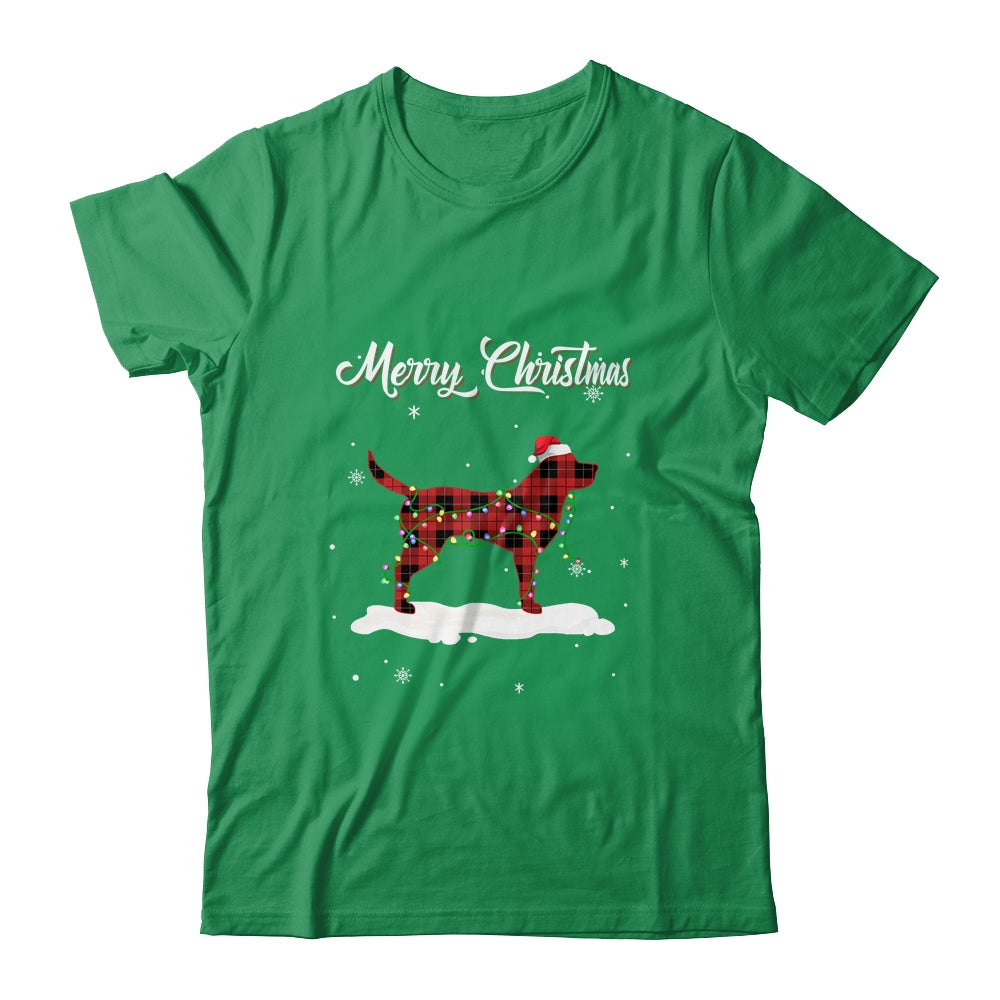 Labrador Christmas Red Plaid Dog Lover Pajama Family Gift Shirt & Sweatshirt | siriusteestore