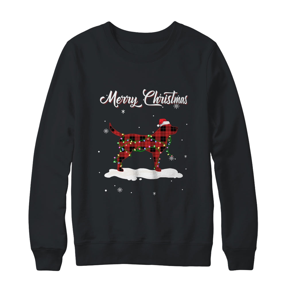 Labrador Christmas Red Plaid Dog Lover Pajama Family Gift Shirt & Sweatshirt | siriusteestore