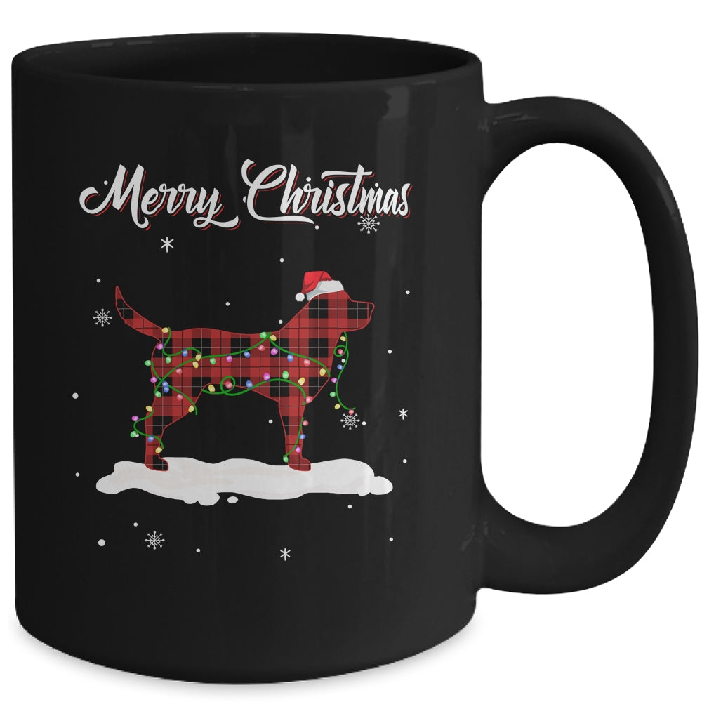Labrador Christmas Red Plaid Dog Lover Pajama Family Gift Mug | siriusteestore