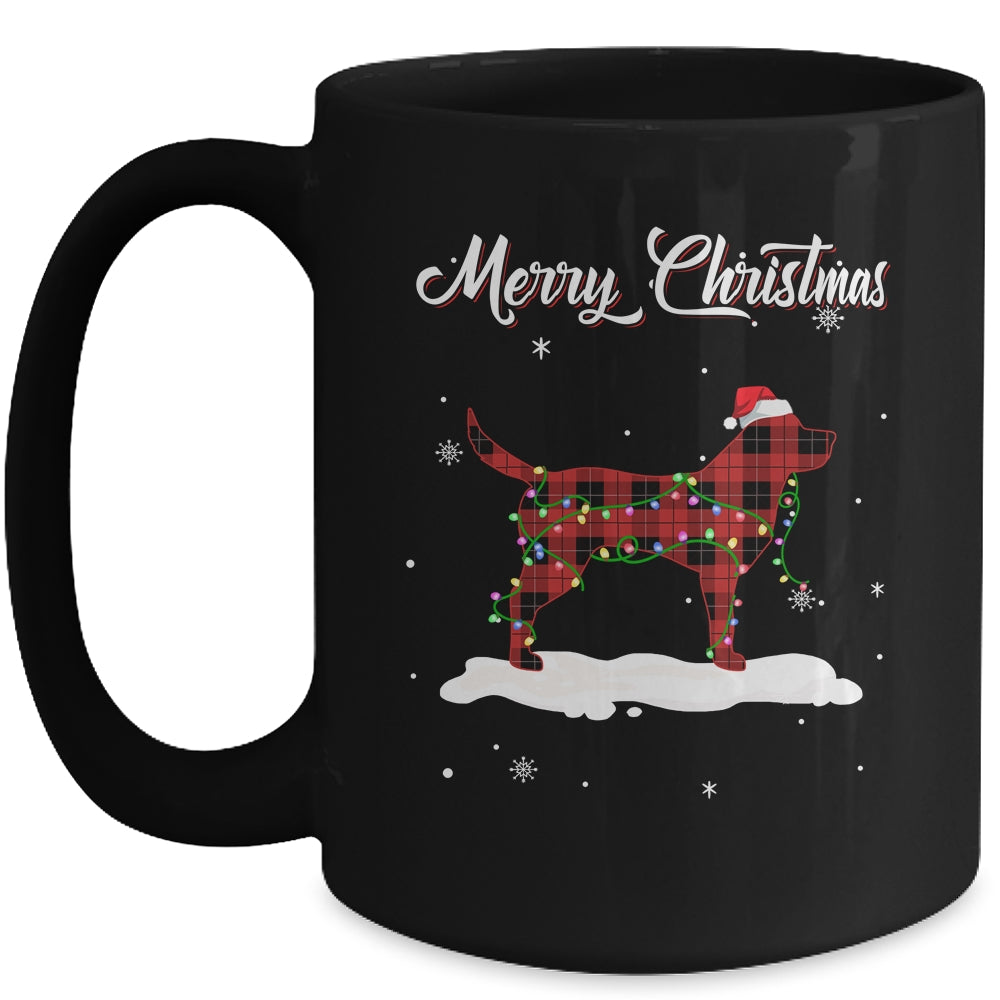 Labrador Christmas Red Plaid Dog Lover Pajama Family Gift Mug | siriusteestore