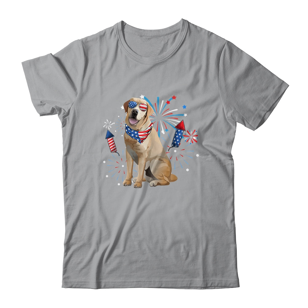 Labrador Dog American USA Flag 4th of July Men women Lover Shirt & Tank Top | siriusteestore
