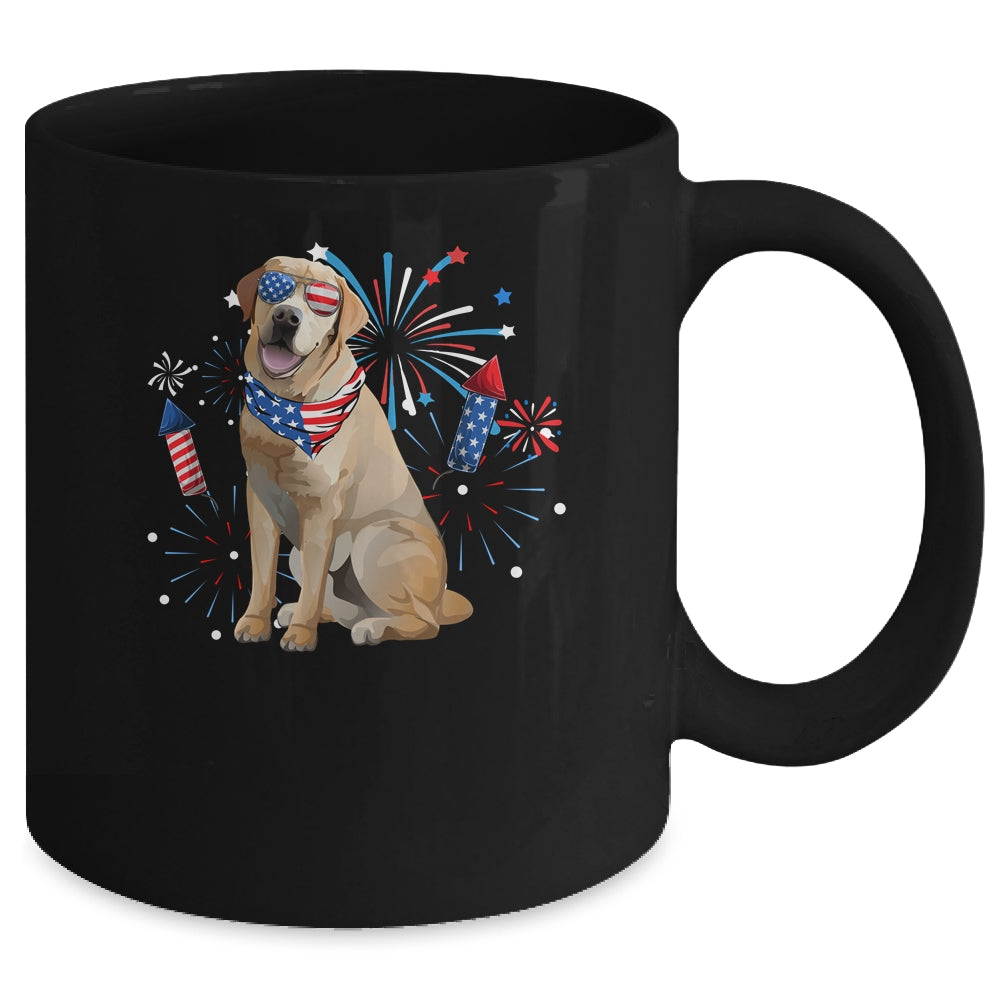 Labrador Dog American USA Flag 4th of July Men women Lover Mug | siriusteestore