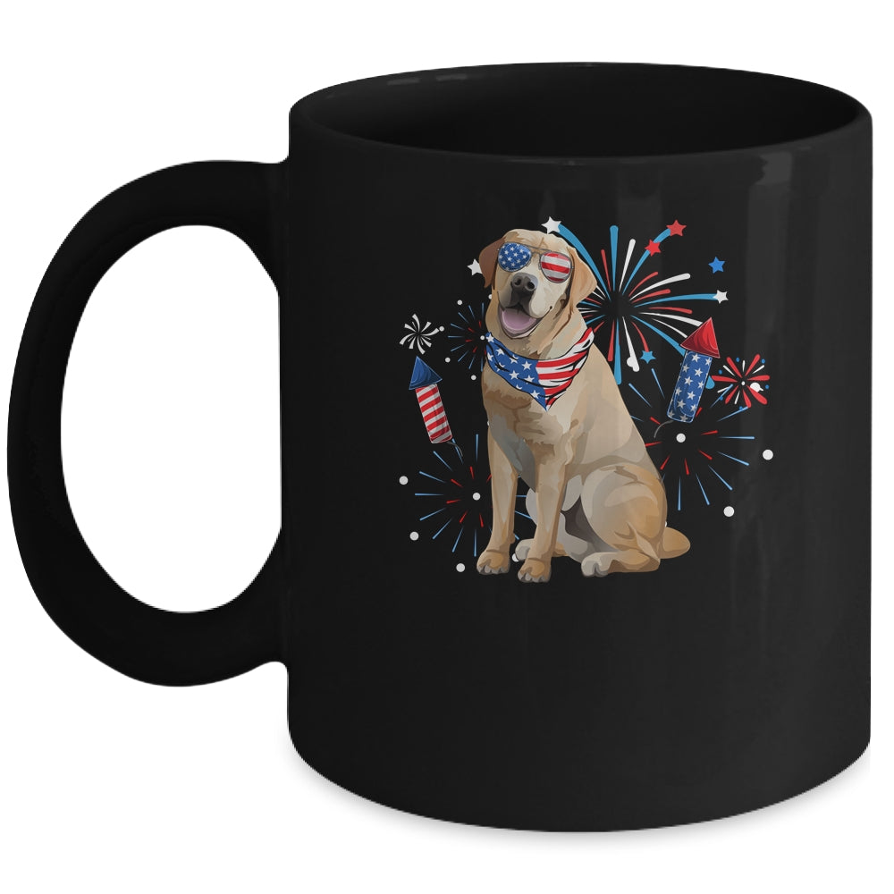 Labrador Dog American USA Flag 4th of July Men women Lover Mug | siriusteestore