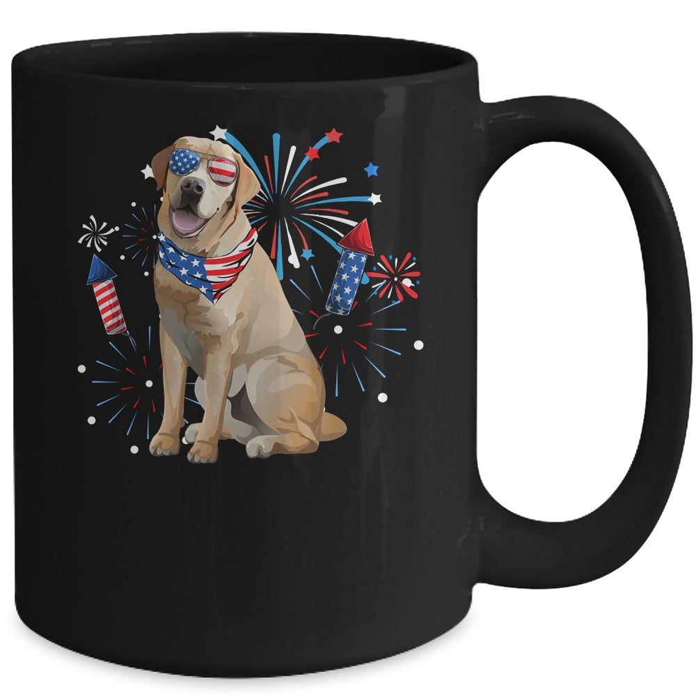 Labrador Dog American USA Flag 4th of July Men women Lover Mug | siriusteestore