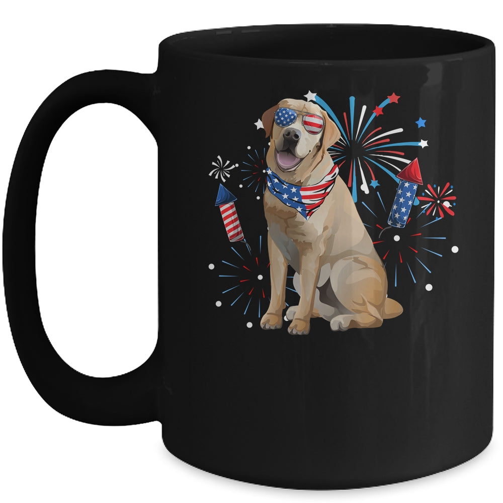Labrador Dog American USA Flag 4th of July Men women Lover Mug | siriusteestore