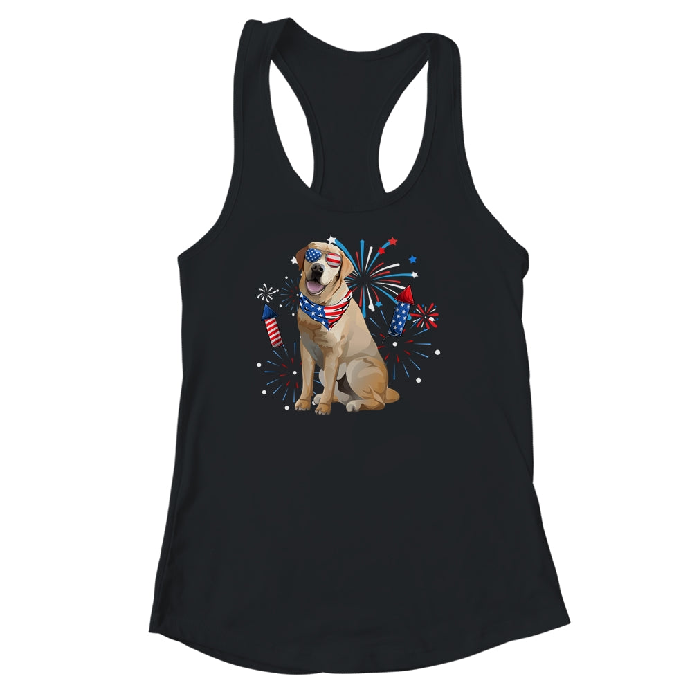 Labrador Dog American USA Flag 4th of July Men women Lover Shirt & Tank Top | siriusteestore