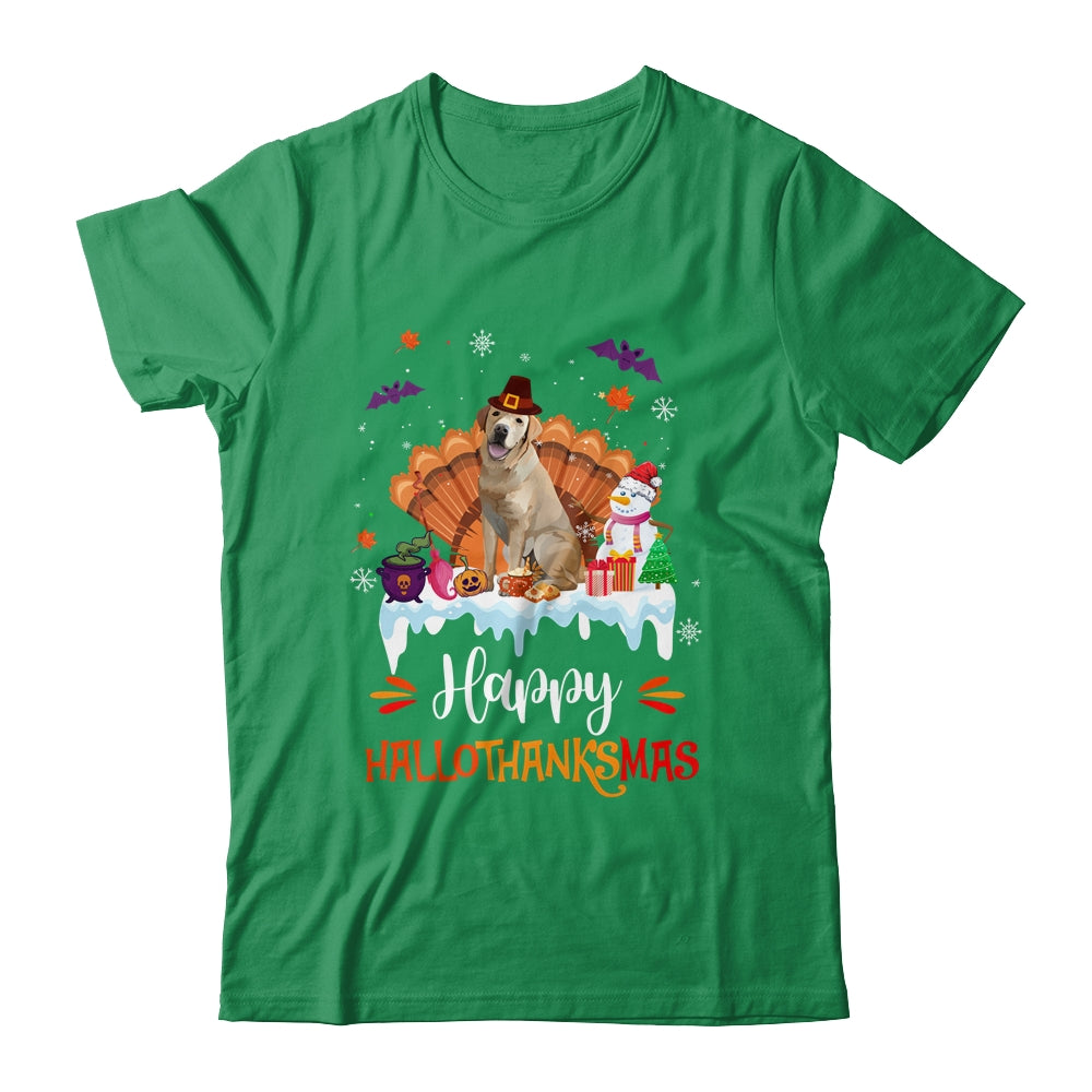 Labrador HalloThanksMas Halloween Thanksgiving Christmas Shirt & Sweatshirt | siriusteestore