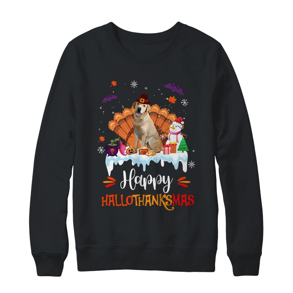 Labrador HalloThanksMas Halloween Thanksgiving Christmas Shirt & Sweatshirt | siriusteestore
