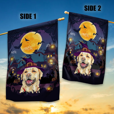 Labrador Witch Halloween Flag Castle Background For Dog Lover Home | siriusteestore