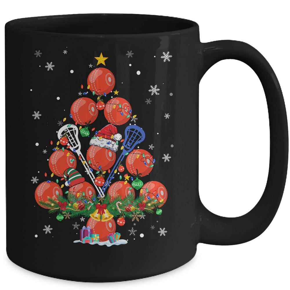 Lacrosse Christmas Tree Santa Pickleball X Mas Lights Mug | siriusteestore