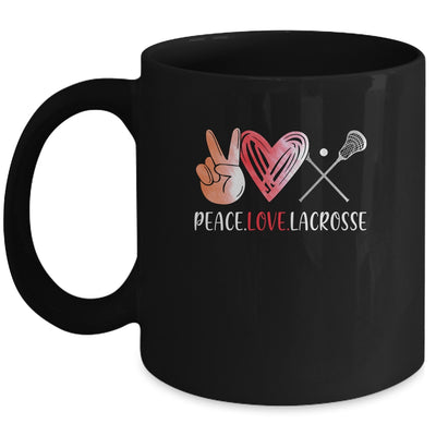 Lacrosse Player Girls Peace Love Lacrosse Women Mug | siriusteestore