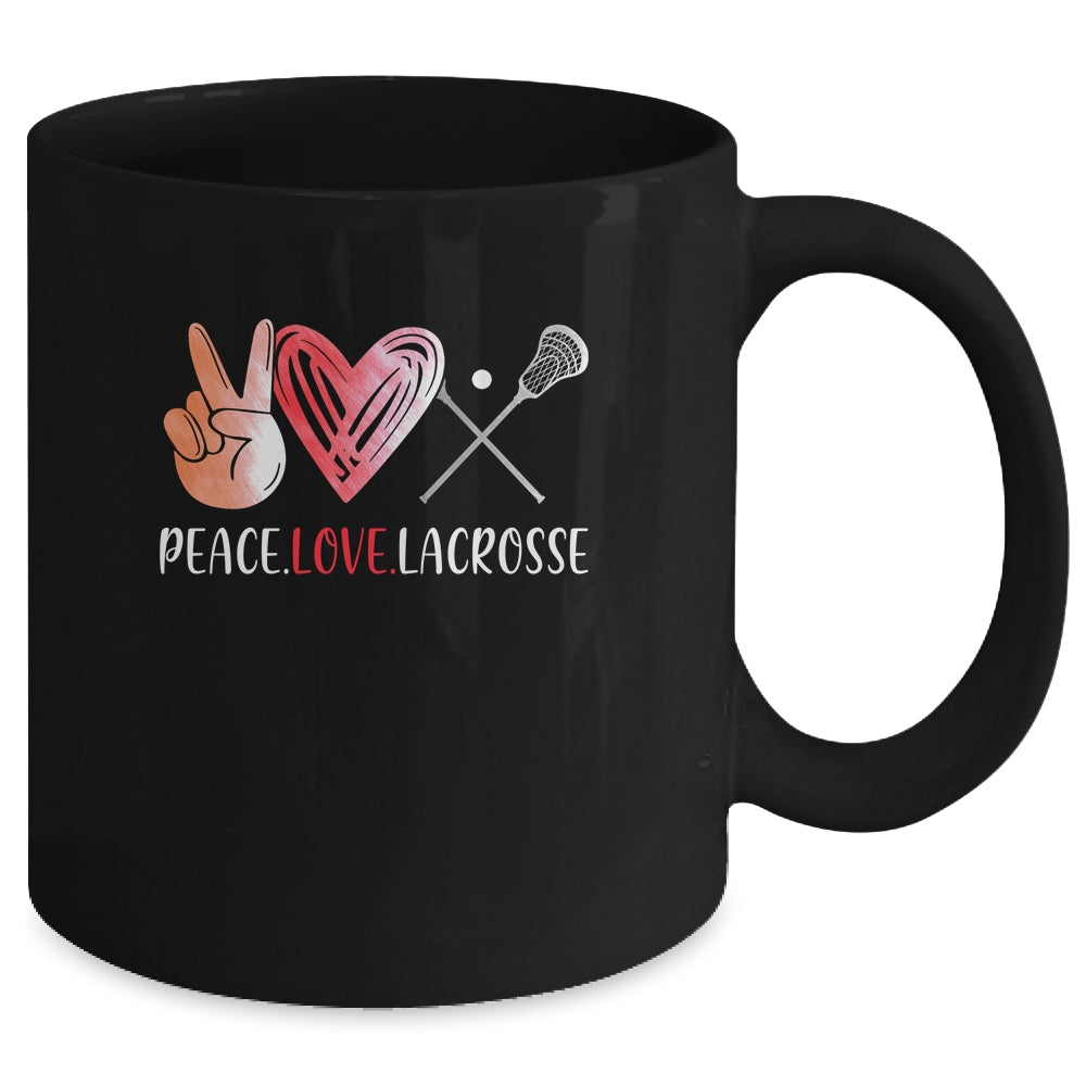 Lacrosse Player Girls Peace Love Lacrosse Women Mug | siriusteestore