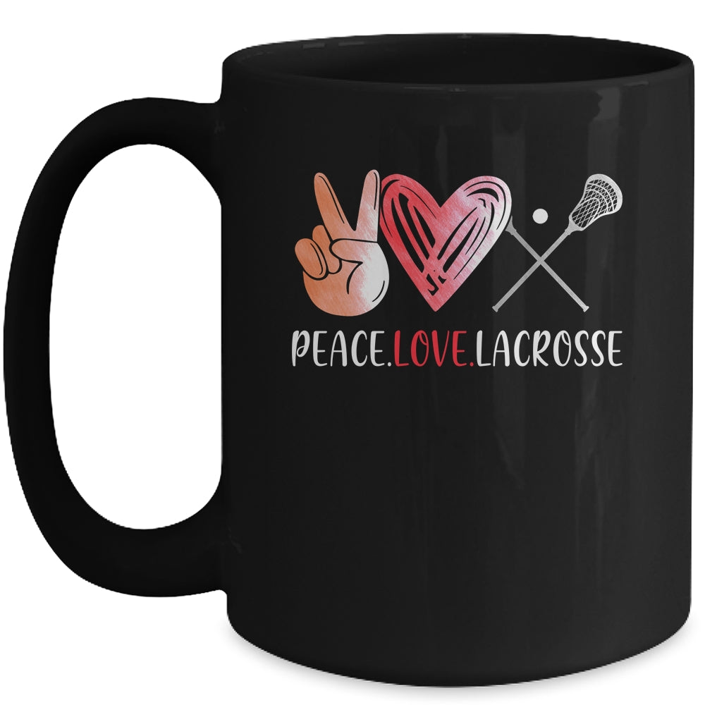 Lacrosse Player Girls Peace Love Lacrosse Women Mug | siriusteestore