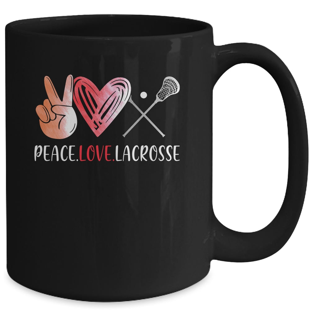 Lacrosse Player Girls Peace Love Lacrosse Women Mug | siriusteestore