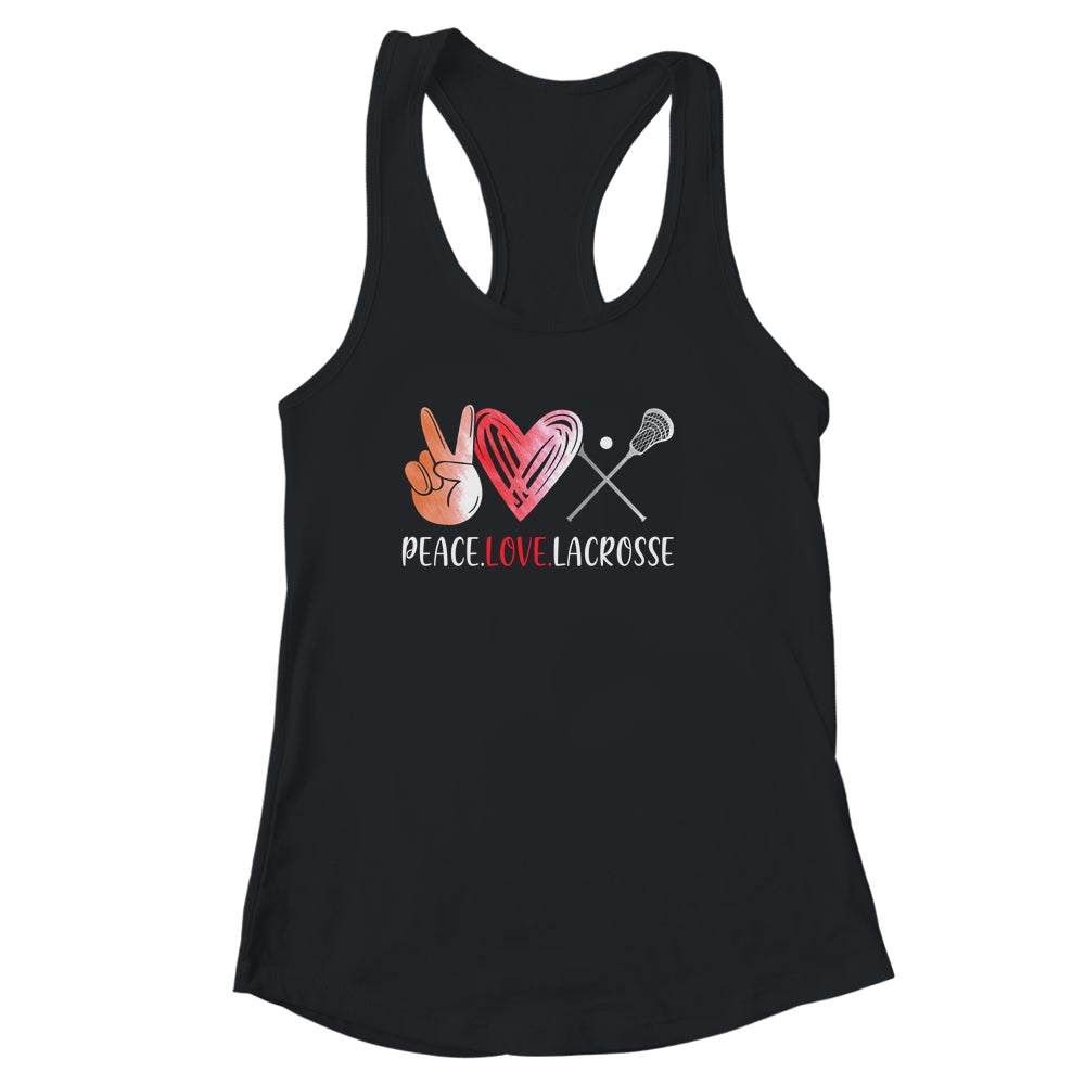 Lacrosse Player Girls Peace Love Lacrosse Women Shirt & Tank Top | siriusteestore