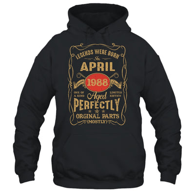 Legends Born In April 1988 35 Years Old 35th Birthday Shirt & Hoodie | siriusteestore