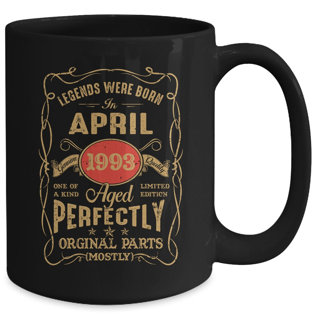 Legends Born In April 1993 30 Years Old 30th Birthday Mug | siriusteestore